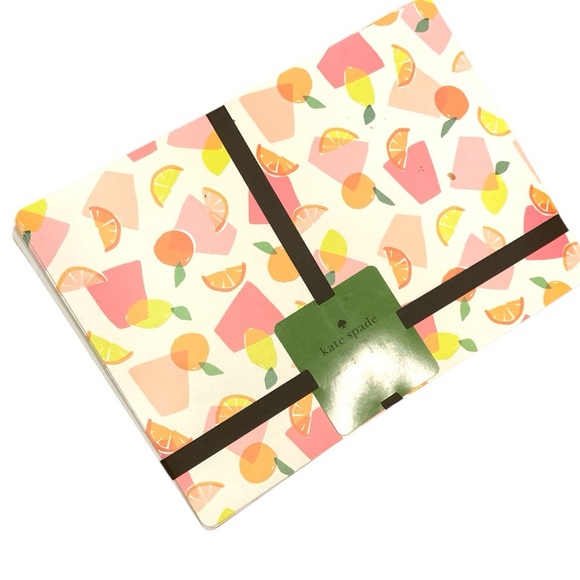 KATE SPADE Placemats Set of 6 Cocktails & Fruit NEW - Picture 2 of 3